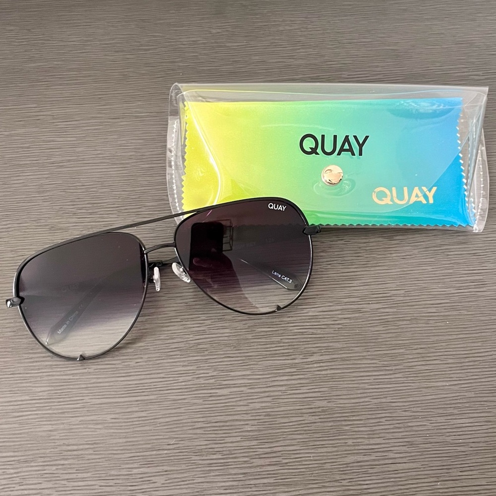 Quay Australia High Key Aviator Sunglasses